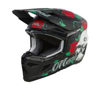 O'NEAL | Casco Motocross | MX Enduro | Carcasa ABS, Norma de Seguridad ECE 22.06, Ventilaciones para una refrigeración óptima | Casco 3SRS MELANCIA V.24 | Adulto | Negro Multi | Talla M