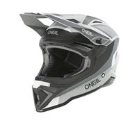 O'NEAL | Casco Motocross | MX | Forro Confort, Rejillas de ventilación para una ventilación y refrigeración óptimas | Casco 1SRS Stream V.24 | Adulto | Negro Gris | Talla XS (55/56 cm)