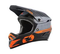 O'NEAL | Casco MTB Descenso | Norma de Seguridad EN1078, Aberturas de ventilación para refrigeración, Carcasa Exterior ABS | Casco Backflip Eclipse V.24 | Adulto | Gris Naranja | Talla XS