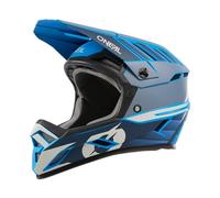 O'NEAL | Casco MTB Descenso | Norma de Seguridad EN1078, Aberturas de ventilación para refrigeración, Carcasa Exterior ABS | Casco Backflip Eclipse V.24 | Adulto | Gris Azul | Talla M
