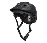 O'NEAL | Casco para Bicicleta | Niños | Bicicleta de montaña Urbana | Apertura y Cierre con una Sola Mano, tamaño Ajustable hasta 56cm | Casco Juvenil Flare Plain V.22 | Negro | OS (51-55cm)