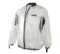O'NEAL | Chaqueta de moto de montaña | MTB | Chaqueta de lluvia transparente e impermeable de PVC, con inserciones de malla | Chaqueta de lluvia para salpicaduras | Adultos | Transparente | Talla XL