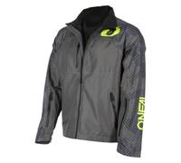 O'Neal | Chaqueta MTB DH Downhill FR Freeride | Impermeable, ventilación en Las Axilas, Material de Tacto Suave | Chaqueta Shore Rain V.22 | Adulto | Gris neón-Amarillo | Talla M