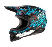O'Neal Crosshelm 3Series Ride, Schwarz Blau, L, 0627-R Casco Moto MX-Motocross, Unisex Adulto, Azul