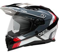 Oneal D-SRS NOMAD Casco de Enduro, Negro/Blanco/Rojo, Talla S (55/56)