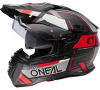 Oneal D-SRS Square Casco de motocross, negro-gris-rojo, tamaño S para Hombres