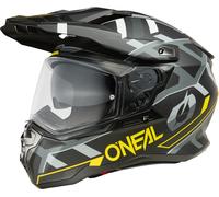 Oneal D-SRS Square V.25 Casco de motocross, negro mate/gris/amarillo neón, Talla S