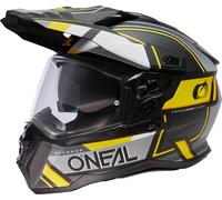 Oneal DSeries Square Casco de motocross, negro mate/amarillo, Talla XS (53/54)