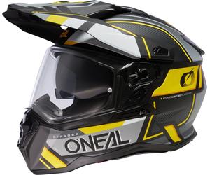 Oneal DSeries Square Casco de motocross, negro mate/amarillo, Talla XS (53/54)