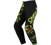 Oneal Element Attack Pantalones de motocross, negro/amarillo, Talla 30