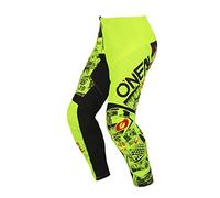 O'Neal - Element Attack Pantaloni Motocross Giovani, Motocross Infantil Hombre, Negro/Amarillo, E022-4626