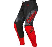 Oneal Element Camo V.22 Pantalones de Motocross Juvenil, negro/rojo, Talla 18
