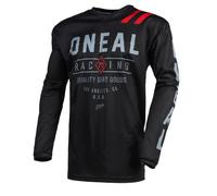 Oneal Element Dirt Motocross Jersey, negro-gris, tamaño L para Hombres