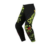 Oneal Element Attack Pantalones de motocross, negro-amarillo, tamaño 38 para Hombres