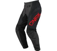 Oneal Element Racewear Pantalones de motocross, negro/gris/rojo, Talla 28