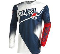 Oneal Element Racewear V.22 Maillot de Motocross, Azul/Blanco/Rojo, Talla M