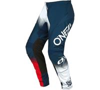 Oneal Element Racewear V.22 Pantalones de Motocross, Azul/Blanco/Rojo, Talla 30
