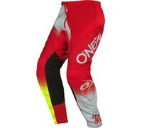 Oneal Element Racewear V.22 Pantalones de Motocross, rojo-amarillo, tamaño 32 para Hombres