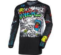 Oneal Element Rancid Maillot de motocross negro/multicolor, negro-multicolor, tamaño L para Hombres