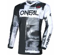 Oneal ELEMENT ROLLER Maillot de motocross, negro-blanco, tamaño XL para Hombres