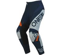 Oneal Element Shocker Pantalones de motocross, Azul/Naranja, Talla 28