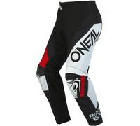 Oneal Element Shocker Pantalones de motocross, negro/rojo, Talla 30