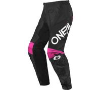 Oneal Element Shocker Pantalones de motocross para mujer, negro-rosa, tamaño 26