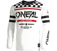 Oneal Element Squadron V.22 Maillot de Motocross, blanco/negro/rojo, Talla S
