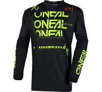Oneal Element Static Maillot de motocross, negro-amarillo, tamaño 2XL para Hombres