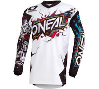 Oneal Element Villain Camiseta de Motocross, blanco, tamaño L para Hombres