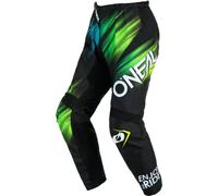 Oneal Element Voltage Pantalones de motocross, negro/azul, Talla 40
