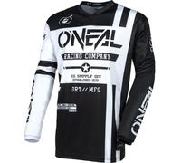 Oneal Element Warhawk Maillot de motocross, negro-blanco, tamaño S para Hombres