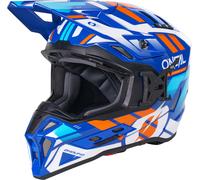 Oneal EX-SRS DUST Casco de motocross, Azul/Naranja, Talla XS (53/54)