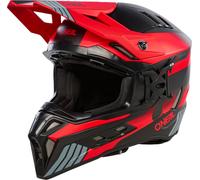 Oneal EX-SRS Hitch Casco de motocross, negro-gris-rojo, tamaño 2XL para Hombres