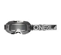 O'Neal | Gafa Moto y Motocross | MX MTB DH FR | Lente antirrayas con tratamiento antivaho, 100% protección UV | Gafa B-10 DUPLEX V.24 | Unisex | Gris Negro Blanco | Talla única