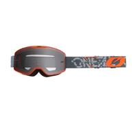 O'Neal | Gafas de Bicicleta y Motocross | MX MTB DH FR Downhill Freeride | Correa ajustable, comodidad y ventilación óptimas | Gafa B-20 Strain V.22 | Adulto | Gris Naranja - Gris | Talla única