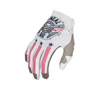 O'NEAL | Guantes de Ciclismo y Motocross | MX MTB DH FR | Materiales duraderos y Flexibles, Palma ventilada | Guante Mayhem Piston V.23 | Adulto | Blanco Negro Rojo | Talla L