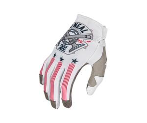 O'NEAL | Guantes de Ciclismo y Motocross | MX MTB DH FR | Materiales duraderos y Flexibles, Palma ventilada | Guante Mayhem Piston V.23 | Adulto | Blanco Negro Rojo | Talla L