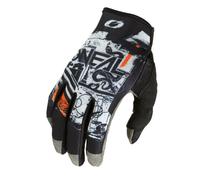 O'NEAL | Guantes MX MTB DH FR Downhill Freeride | Materiales duraderos y Flexibles, sección Delantera de la Mano nanoventilada | Guante Mayhem Scarz V.22 | Negro Gris Naranja | L