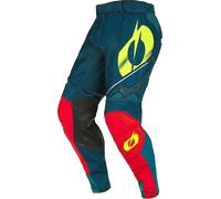 Oneal Haze Pantalones de Motocross, Azul/Rojo, Talla 32