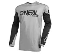 O'Neal | Jersey de Motocicleta | Enduro Motocross | Protección Acolchada para los Codos, Ajuste para una máxima Libertad de Movimiento | Jersey Element Threat | Adultos | Gris Negro | Talla XXL