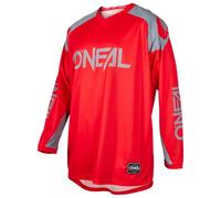 O'NEAL | Jersey de Motocicleta | Enduro Motocross | Tejido Transpirable, máxima Libertad de Movimiento, Espalda extendida | Jersey Matrix Ridewear | Adultos | Rojo Gris | Talla M