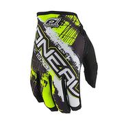 O'Neal Jump Shocker Guantes de Bicicleta, Negro/Amarillo neón, M