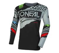 Oneal Mayhem Wild Maillot Juvenil de Motocross, negro-gris, tamaño S