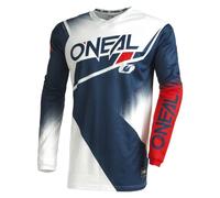 Oneal Element Racewear V.22 Maillot de Motocross, blanco-rojo-azul, tamaño M para Hombres