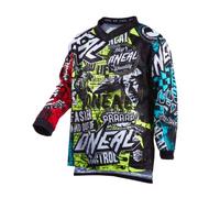 O'NEAL | Maillot de Motocross de Manga Larga | Niños | MX MTB | Tejido Ligero, Ajuste ergonómico adaptación | Maillot Element Youth Wild V.22 | Multi | S