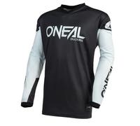 O'Neal | Maillot de Motocross | Enduro MX | Tejido Transpirable, protección Acolchada para los Codos, máxima Libertad de Movimiento | Maillot Element Threat | Adultos | Blanco Negro | Talla M