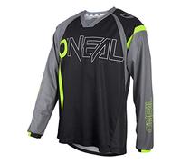 O'Neal | Maillot de Mountain Bike | MTB Downhill Freeride | Material Transpirable, máxima Libertad de Movimiento | Element FR Jersey Hybrid | Adultos | Negro Neón Amarillo | Talla S