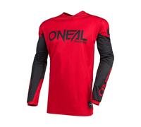 O'Neal | Jersey de Motocicleta | Enduro Motocross | Protección Acolchada para los Codos, Ajuste para una máxima Libertad de Movimiento | Jersey Element Threat | Adultos | Rojo Negro | Talla XL