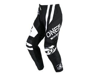 O'NEAL | Maillot Motocross Manga Larga | MX Enduro | Protección Acolchada Codos, Cuello en V, Transpirable | Maillot Element Warhawk V.24 | Adulto | Negro Blanco Rojo | Talla XXL